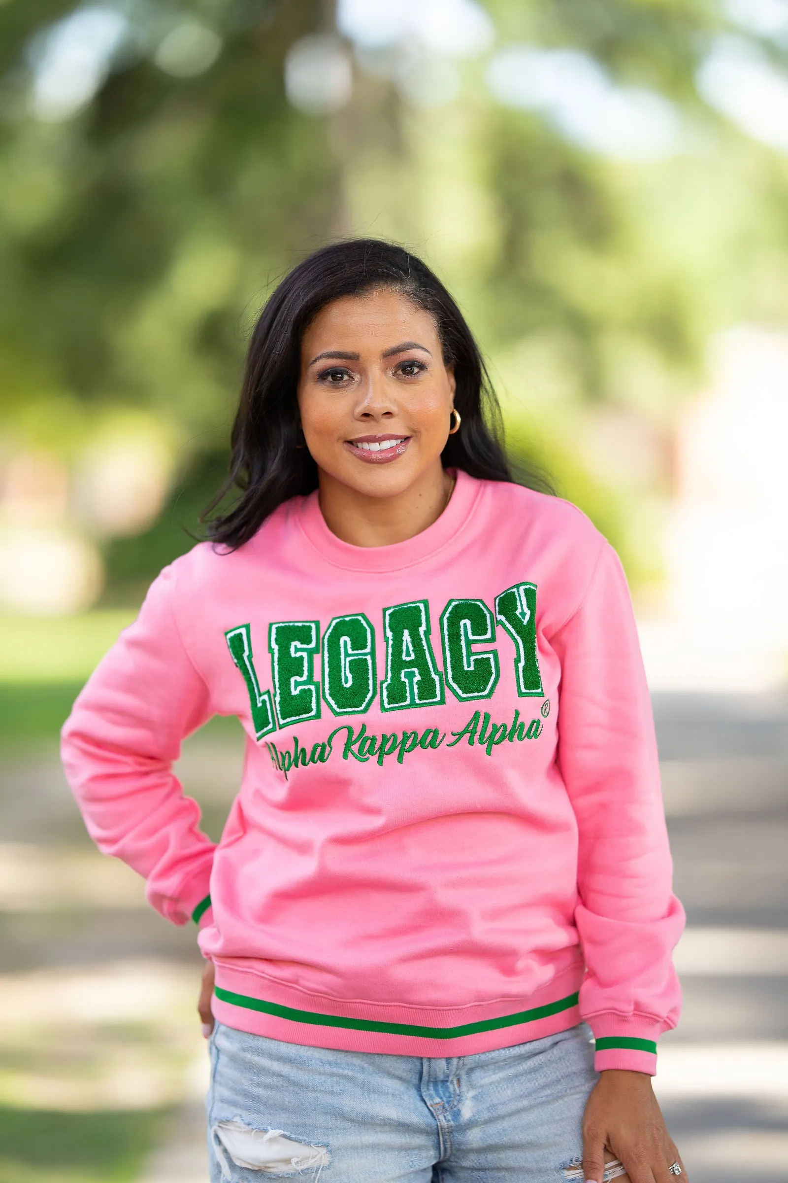 Pink Legacy Varsity Sweatshirt (Unisex Sizing)