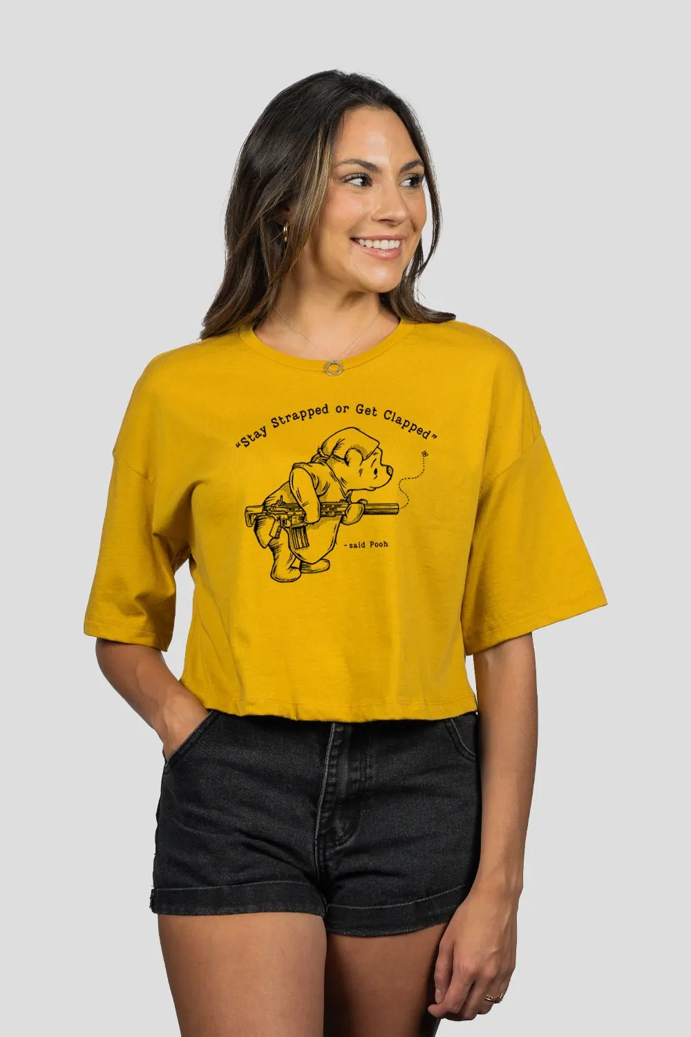 Pooh Outline - Women's Crop Tee