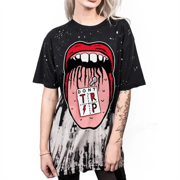 Punk Rock Skull Printed Tees v4