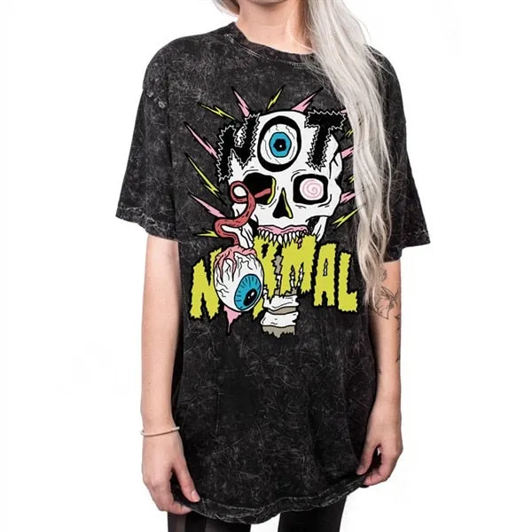 Punk Rock Skull Printed Tees v4