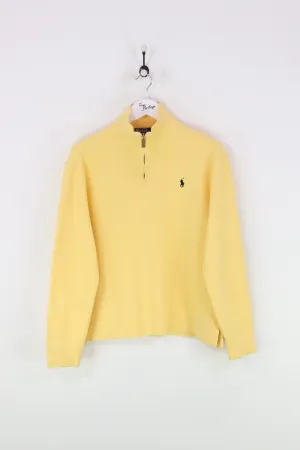 Ralph Lauren 1/4 Zip Sweatshirt Yellow Small