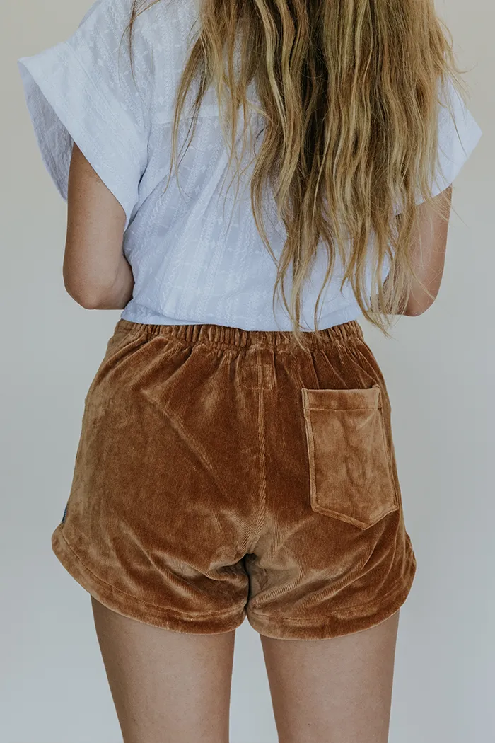 Retro Pocket Shorts - Clay Corduroy