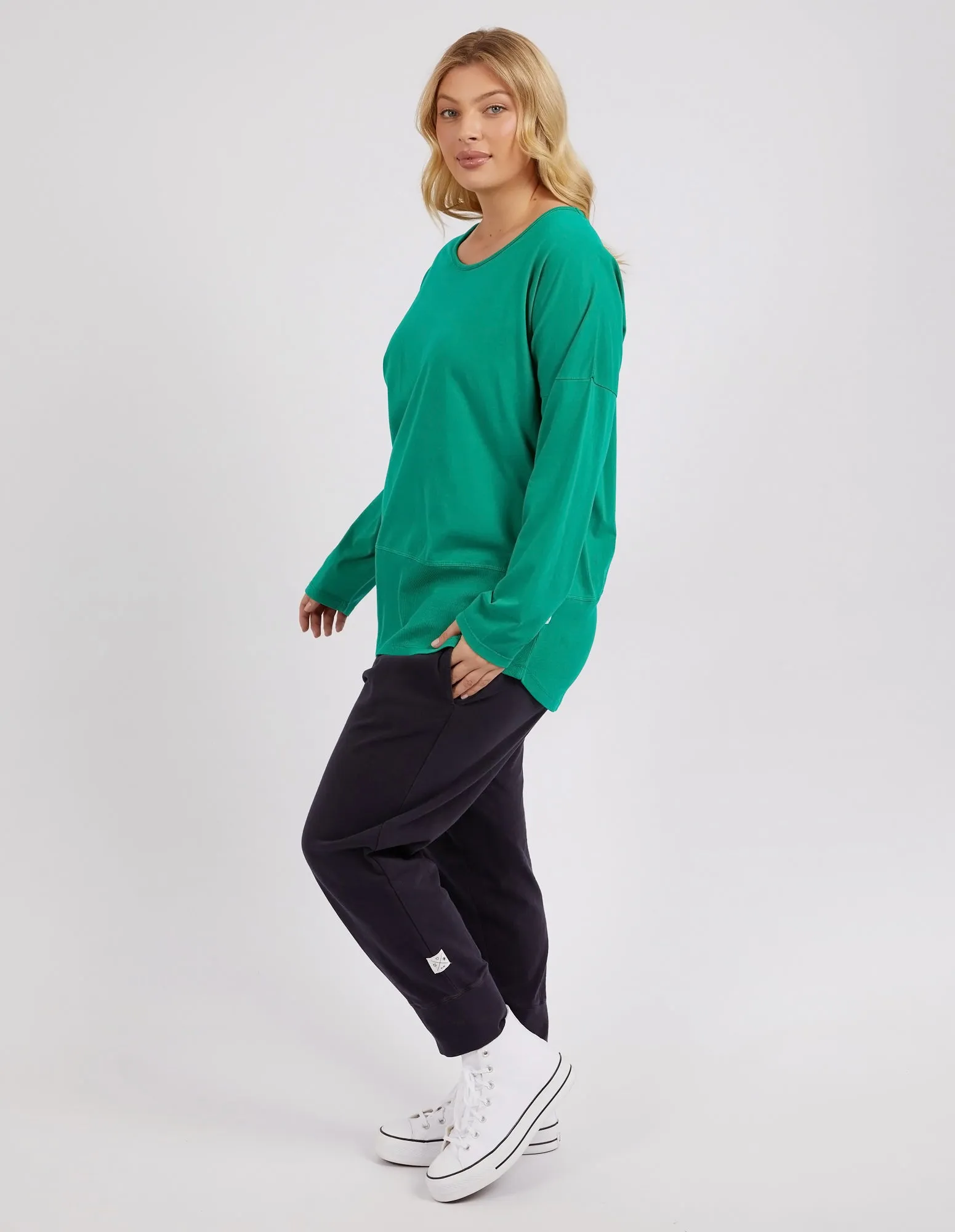 Rib Long Sleeve Goodness Green