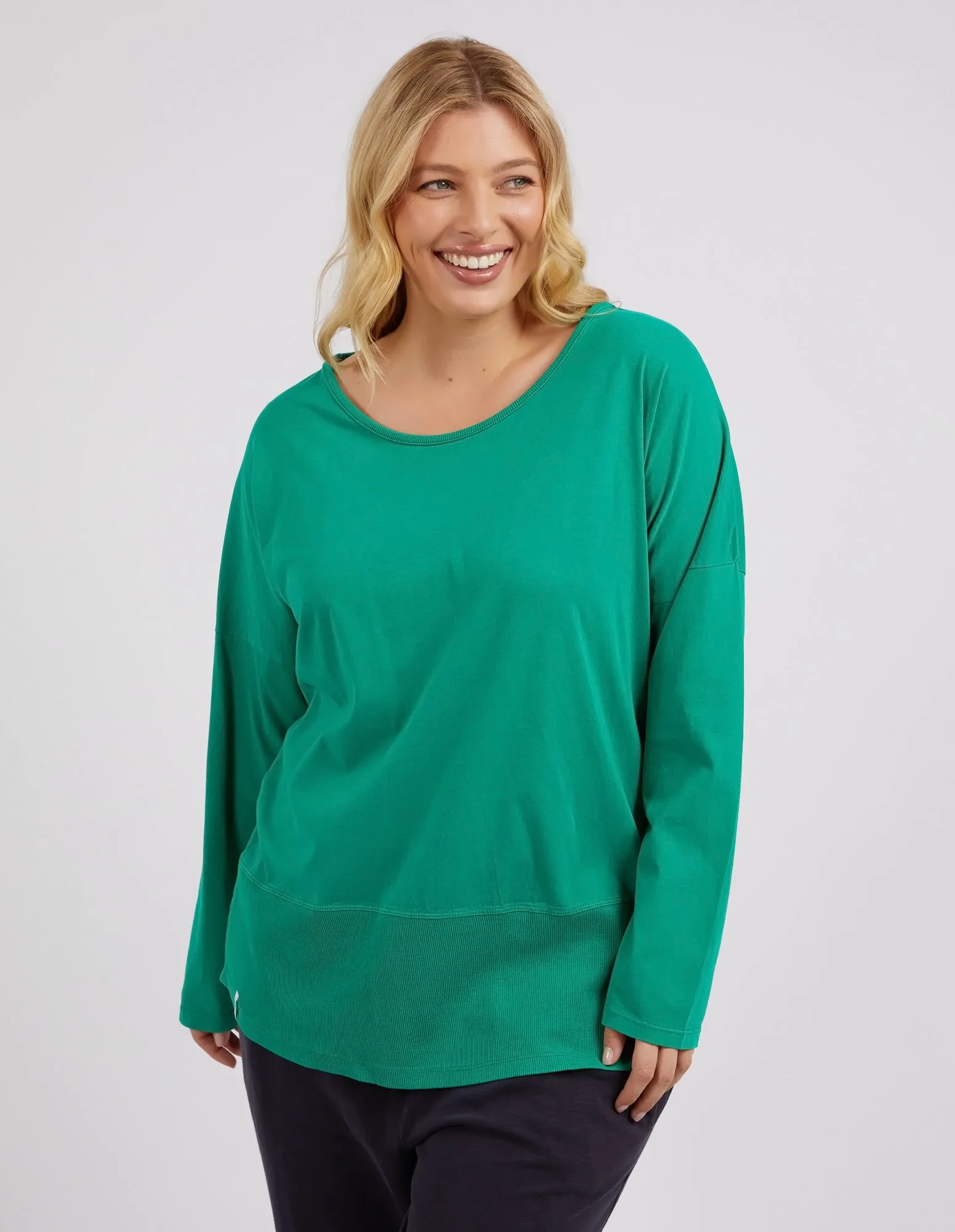 Rib Long Sleeve Goodness Green