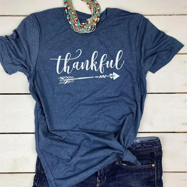 Thankful Letter Printed Tee