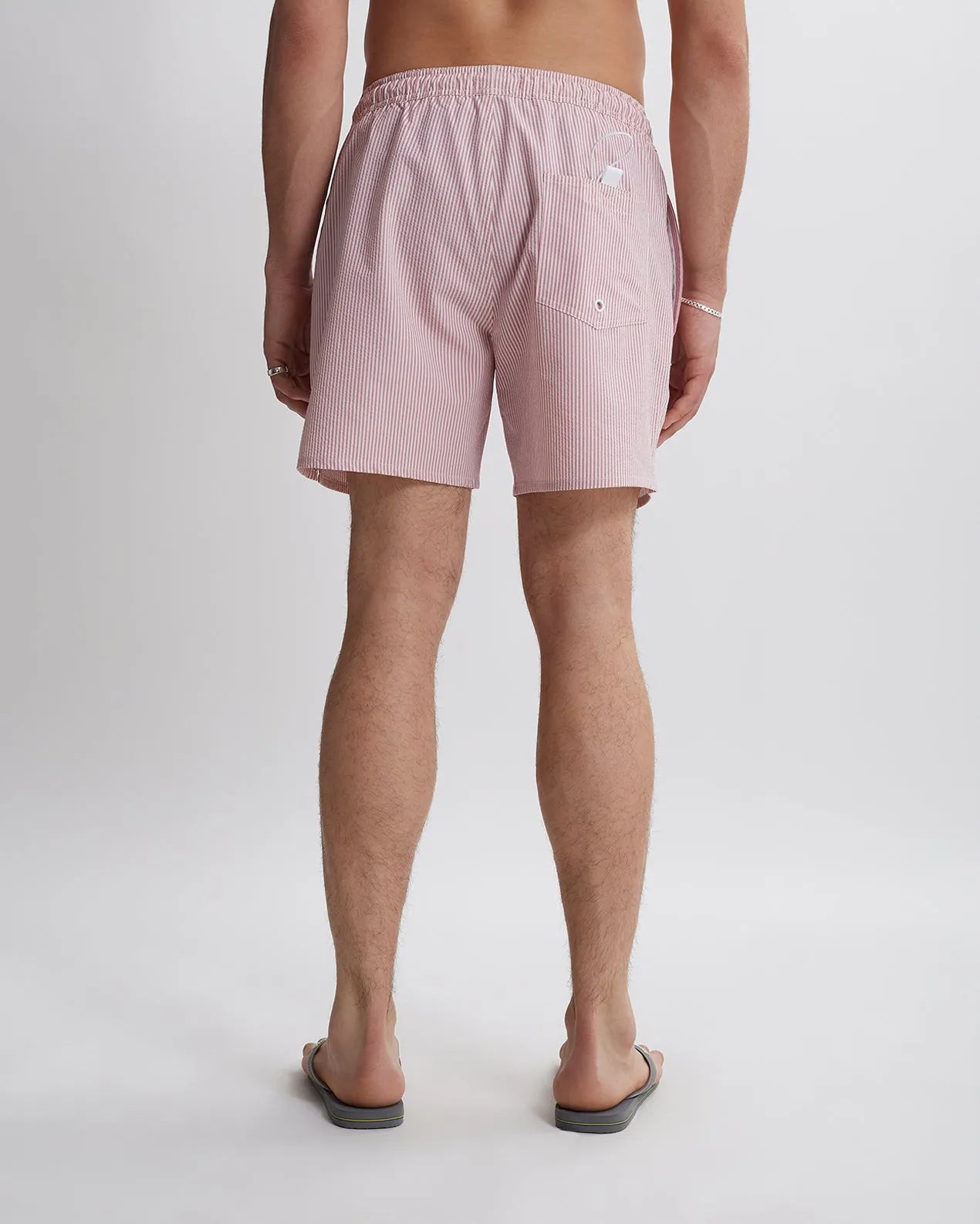 Timothy Seersucker Stripe Swim Short