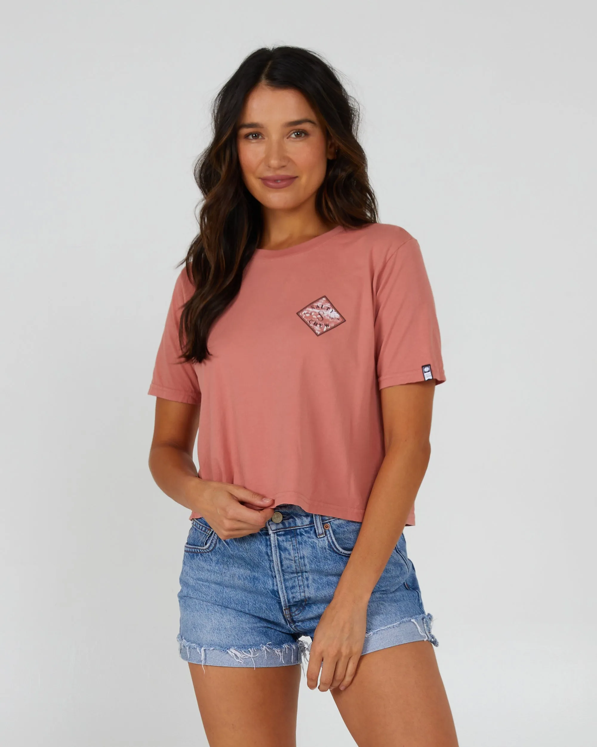 Tippet Fill Terracotta Crop Tee