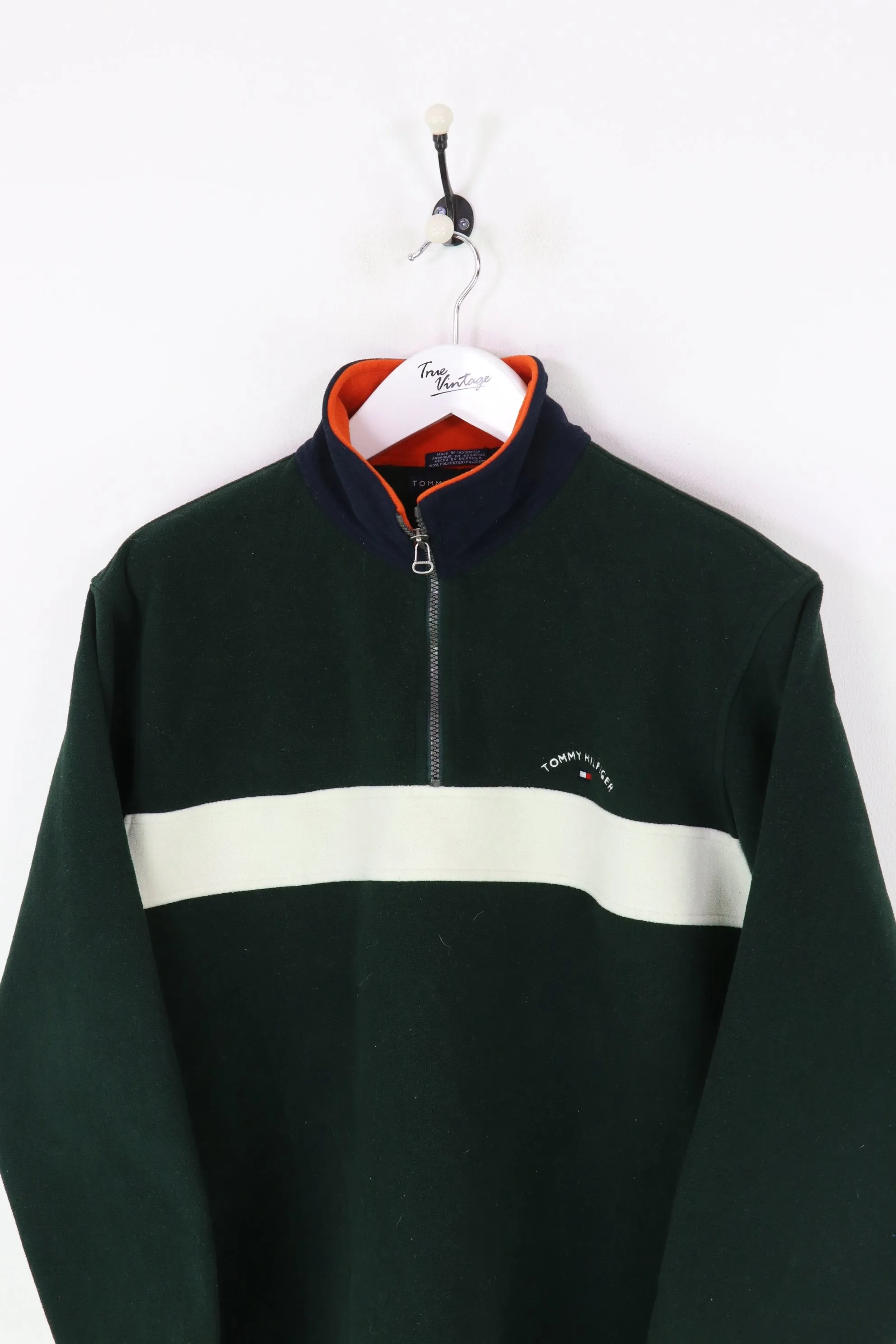 Tommy Hilfiger 1/4 Zip Fleece Green Medium