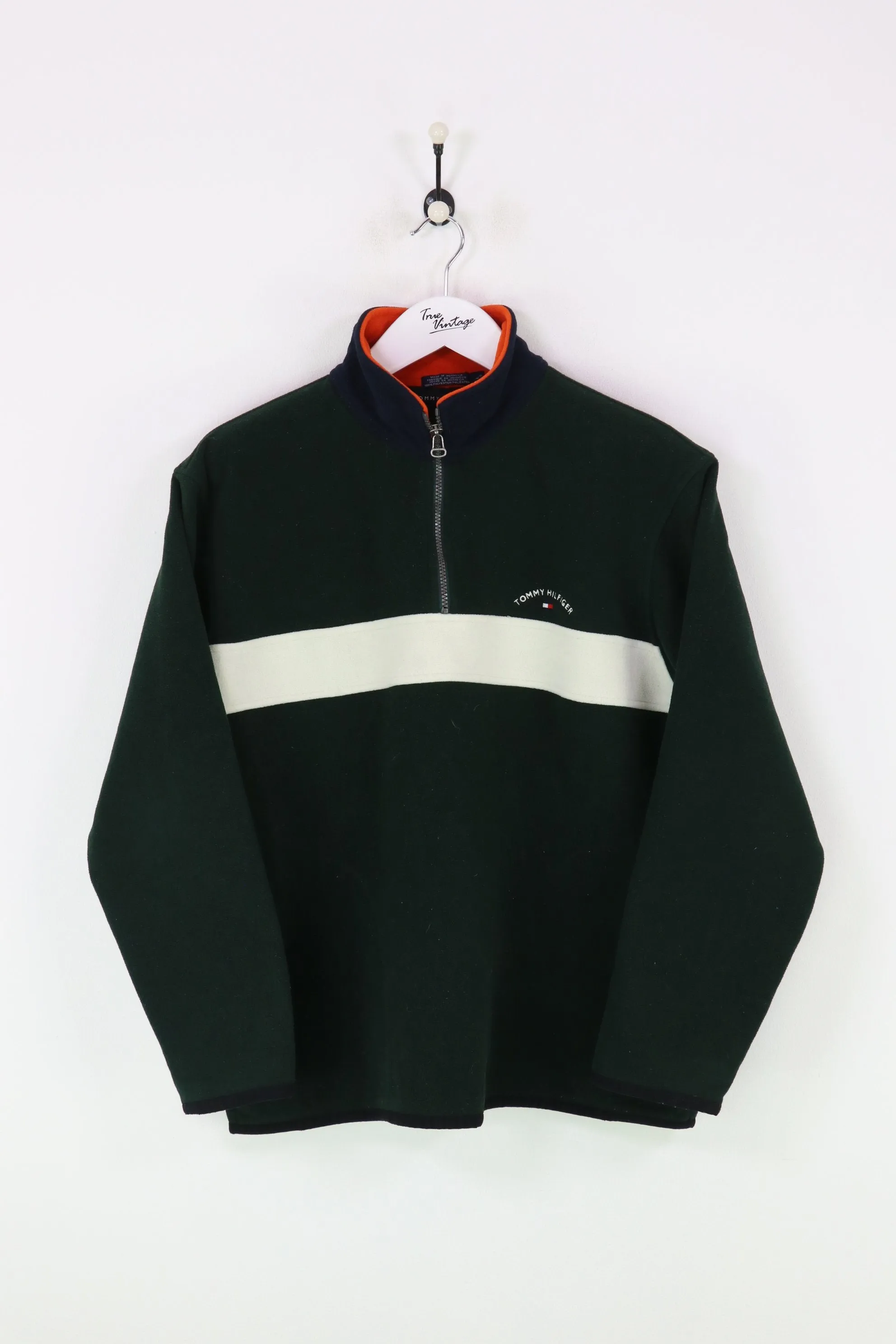 Tommy Hilfiger 1/4 Zip Fleece Green Medium