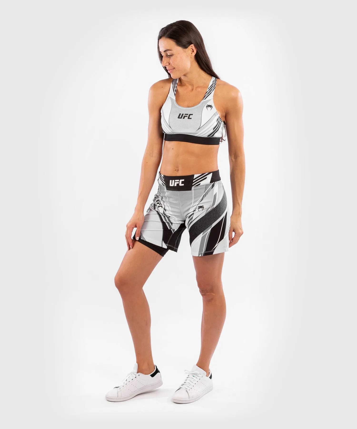 UFC Venum Authentic Fight Night Women's Shorts - Long Fit - White