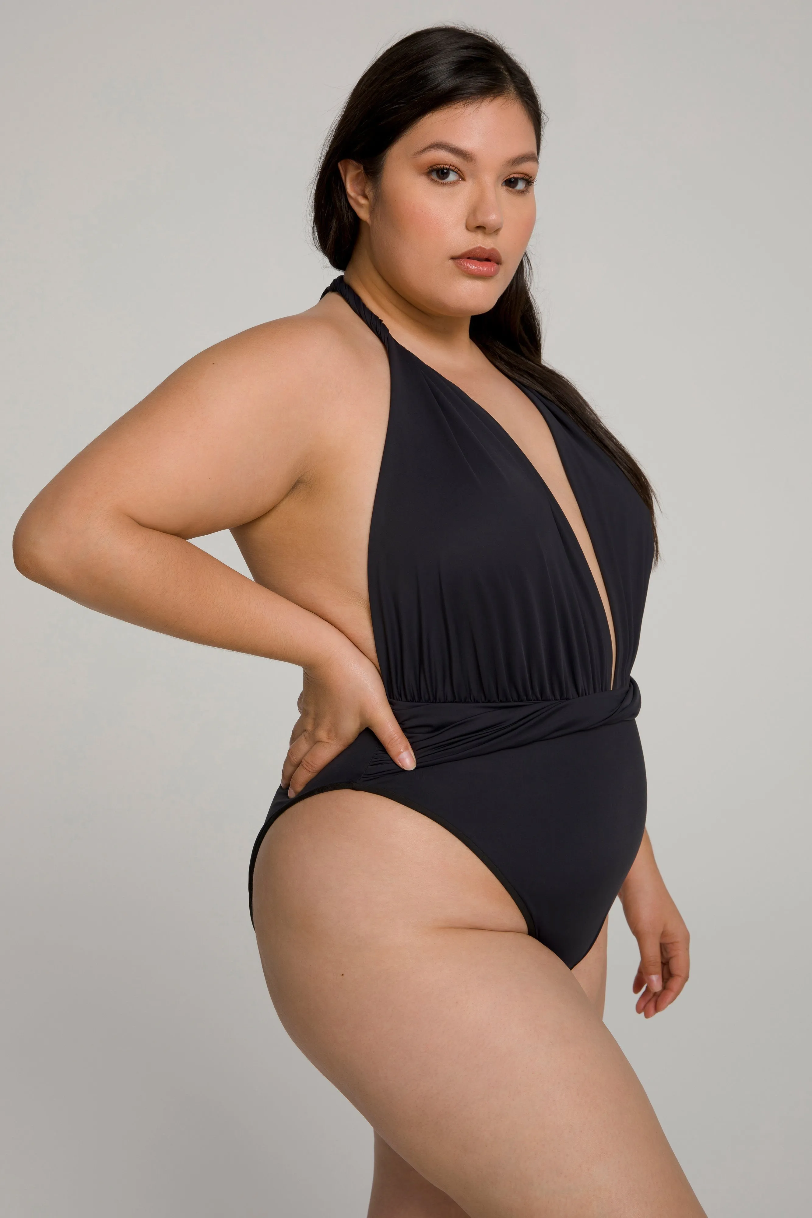 WAIST CINCHER ONE-PIECE | BLACK001