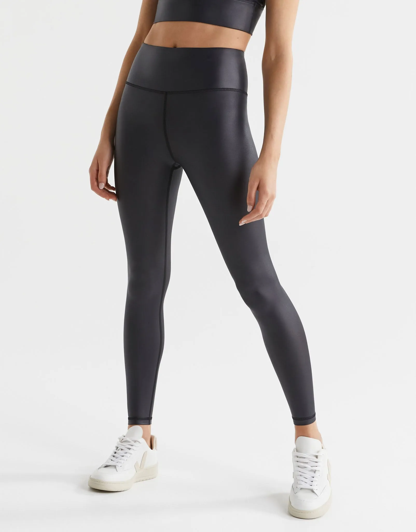 ZEPHYR 7/8th Legging - Black High Shine